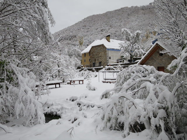 La Grange de Brudour sous la neige